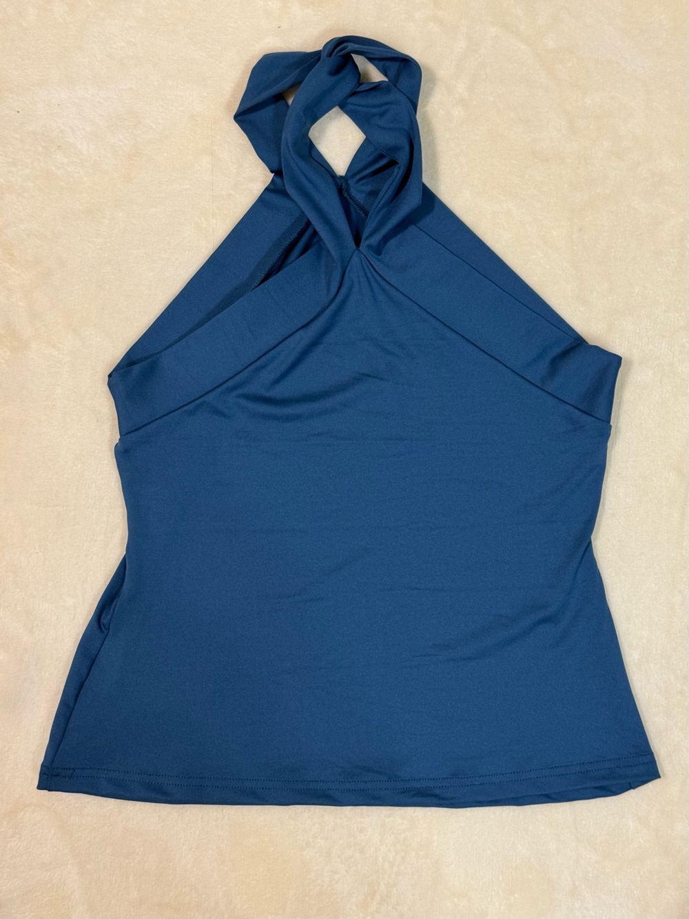 Blue Twist Halter Neck Top – Size Medium